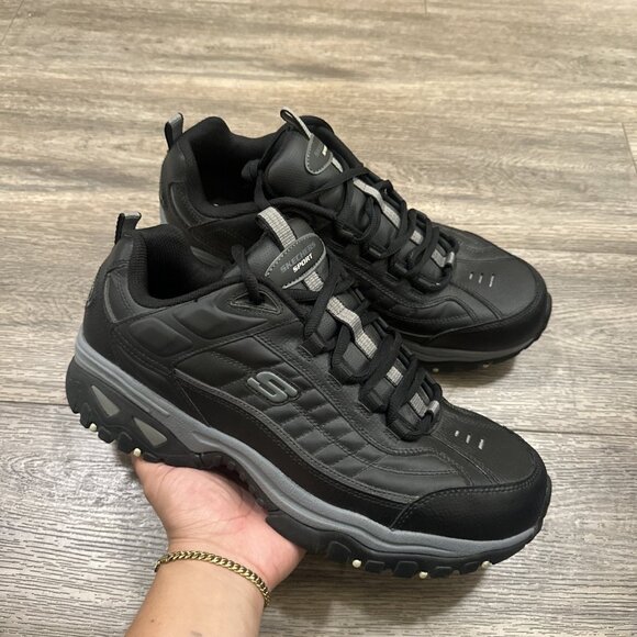 Skechers Mens Energy After Burn 50081EW White Casual Shoes